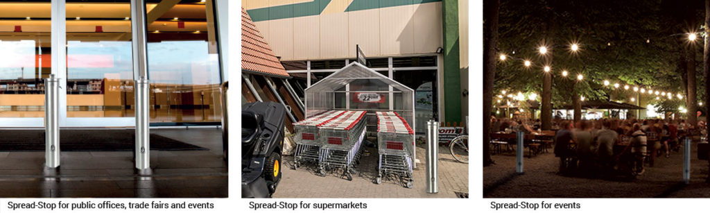 Spread-Stop Outdoor hand sanitizer dispenser for events, etc