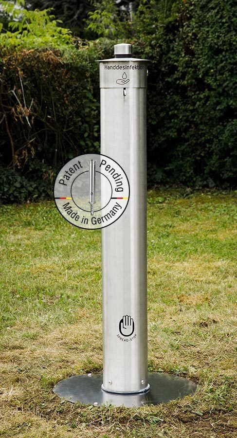 Spread-Stop: hand sanitizer dispenser station